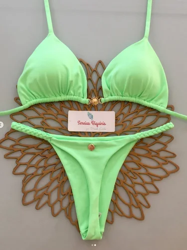 Imagen 2 del producto Microbikini con realce para mujer, traje de baño Sexy, conjunto de Bikini brasileño con cuello Halter, trajes de baño con Tanga, ropa de playa para mujer 2026