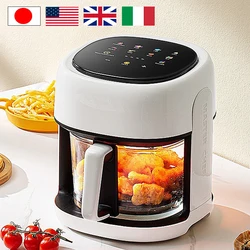 4.5L  Air Fryer Smart Electric Large Capacity Convection Oven chips Deep Fryer Without Oil Kitchen 360° Baking Viewable Window