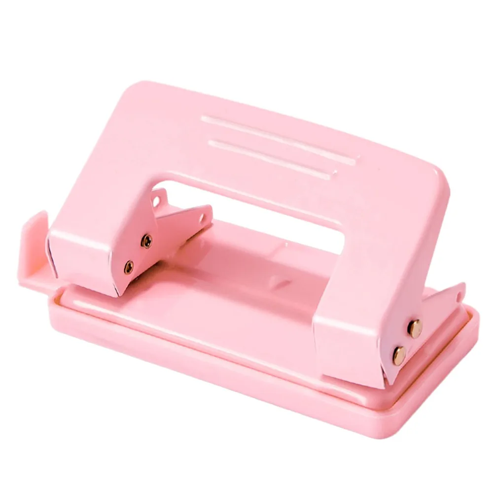Metal Double Holes Puncher Double Holes Binding Aid Tools Round Hole Puncher DIY Punching Tool Round Paper Puncher School Office