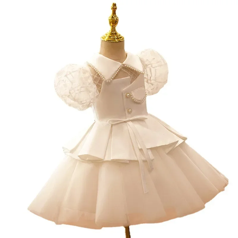 2025 Mädchen Prinzessin Kleid für Baby Mädchen Elegante Hochzeit Formale Kleider Kinder Vintage Ballkleid Kinder Geburtstag Party Vestidos