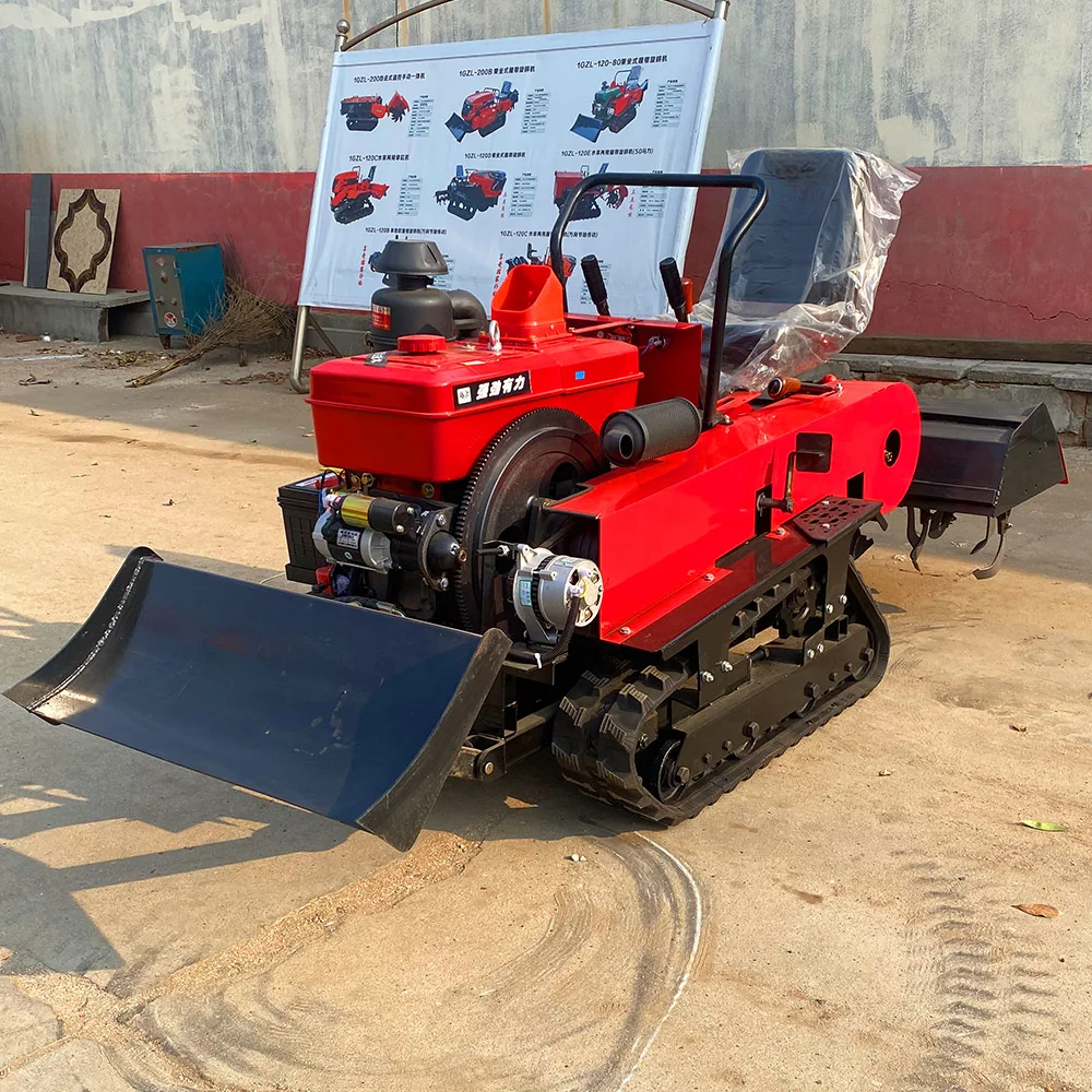 Heavy Duty CE 35HP Mini Crawler 4WD Mini Tractor for Farming Agriculture With Cabin Heater Use