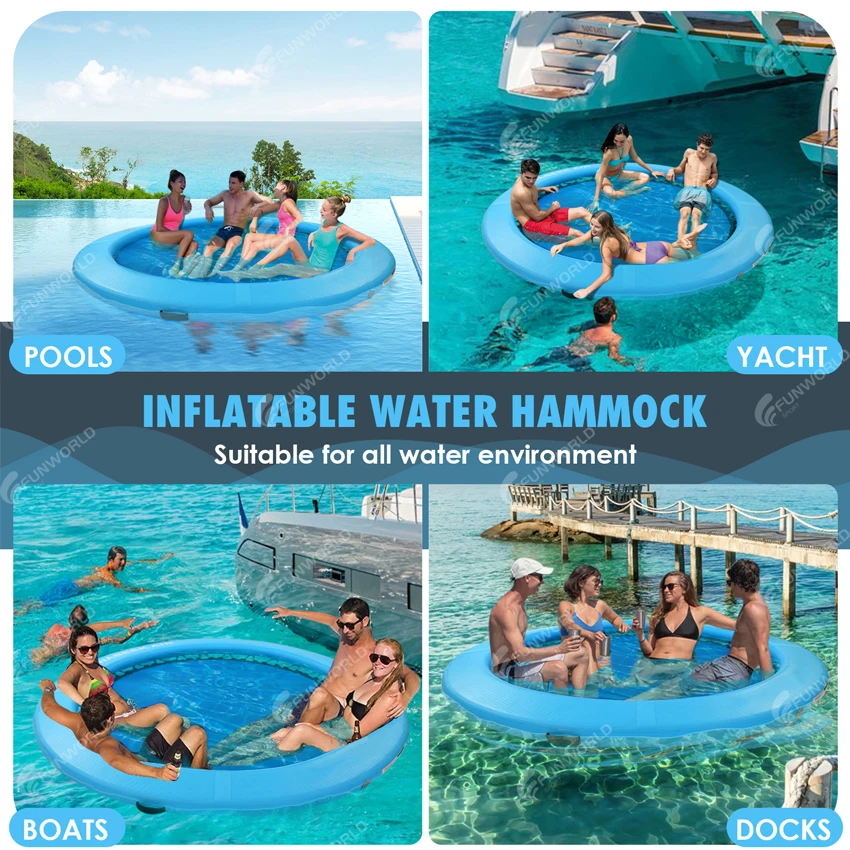 Summer Hot Sale Inflatable Floating Hammock Portable Floating Swimming  Chair Floating Mat for Swimming Pool Water Fun