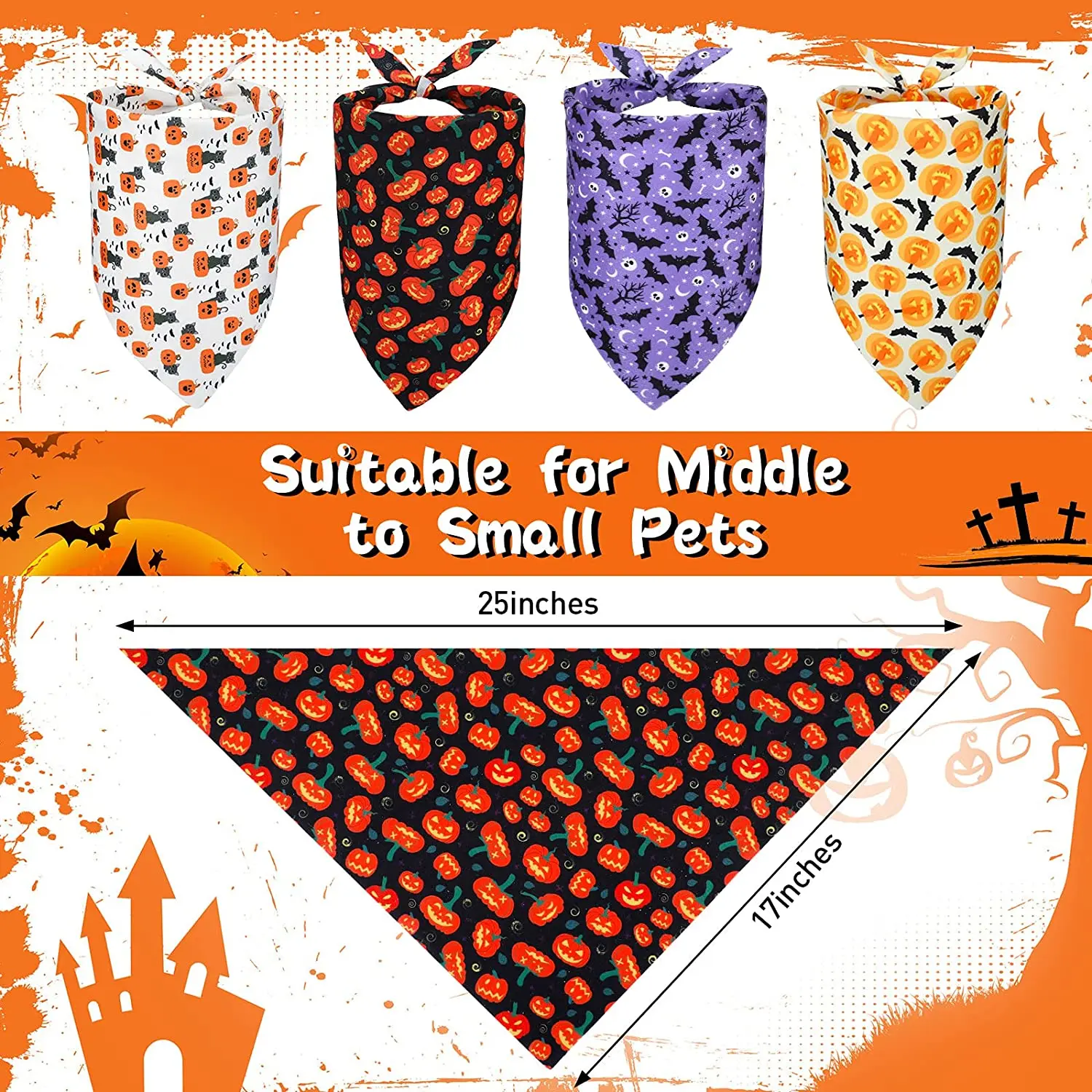 20 Packs Christmas Dog Bandana Dog Triangle Scarfs Thanksgiving Halloween Dog Bibs Bandanas For Dog Accessoires