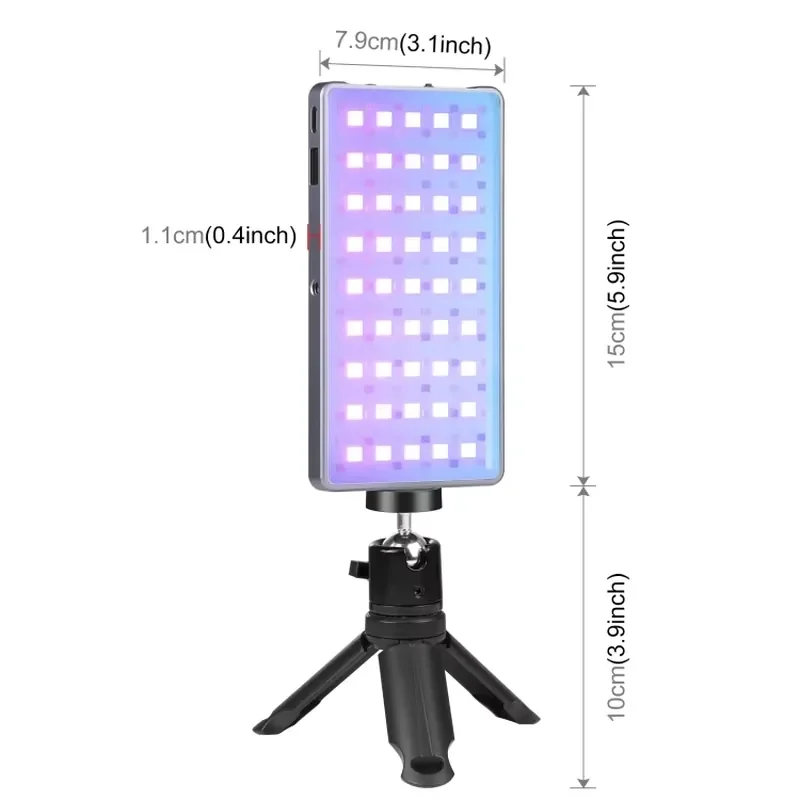 Wholesale Prouz Light Emitting Diode Full Color RGB Fill Light Pocket Photo Light