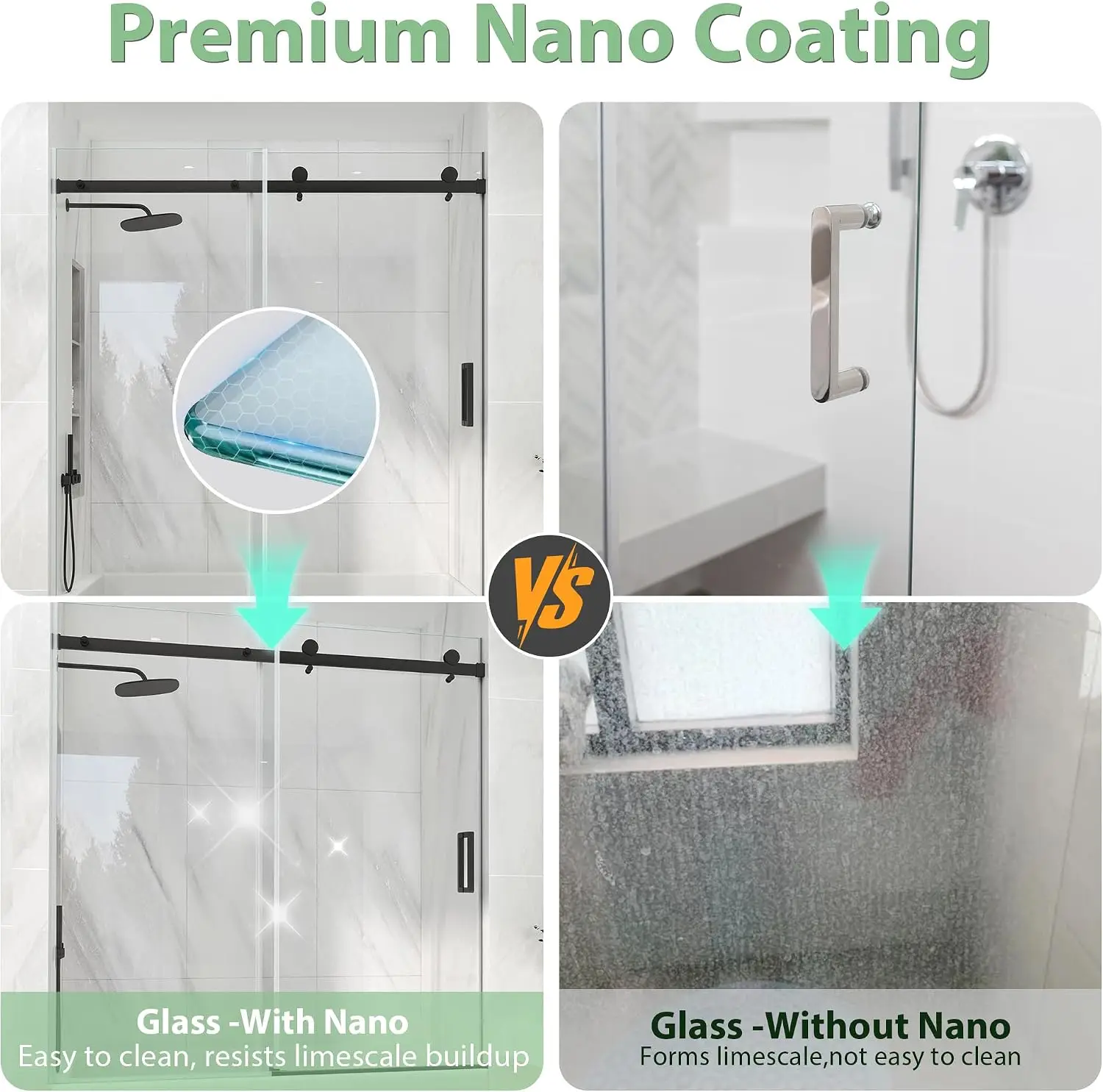 Frameless Sliding Bathtub Door 55-60