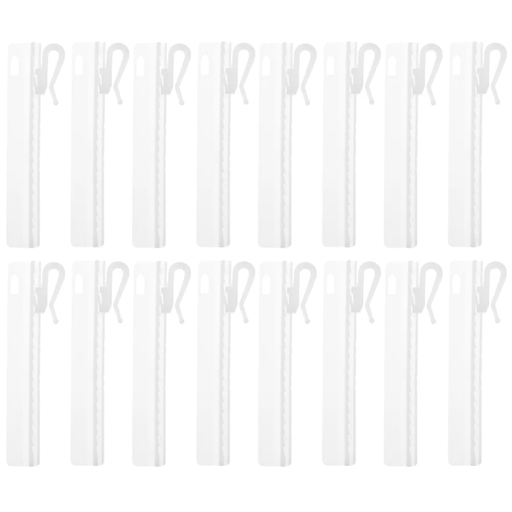 50PCS Adjustable Curtain Hooks Plastic S Hooks for Window Curtain Decorative Hanger Household Door Curtain Hooks Home Decoration