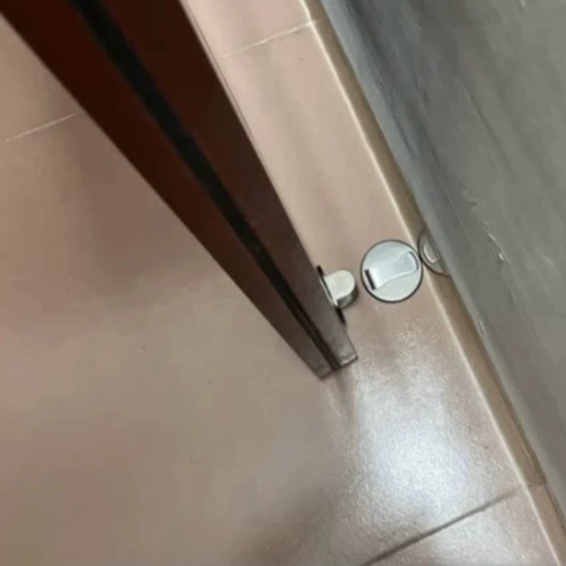 Suitable for New Zinc Alloy Adjustable Floor Suction Invisible Door Magnetic Suction Anti-collision Bathroom Non-punching