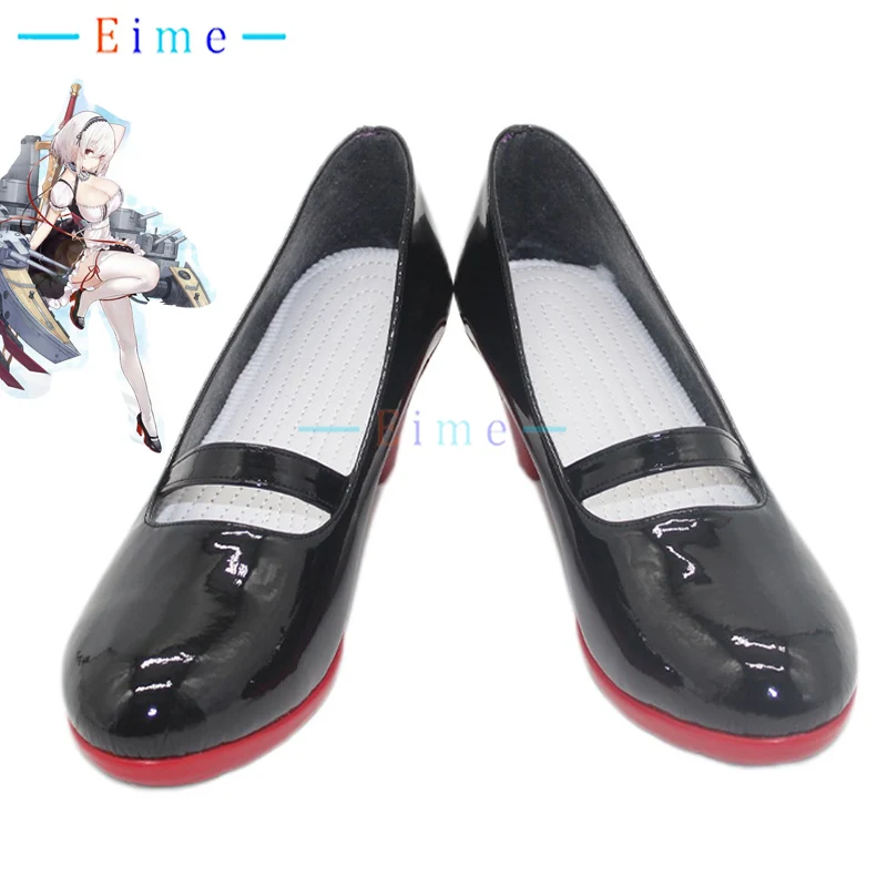 

HMS Sirius Cosplay Shoes Black Boots Game Azur Lane Accessories Halloween Party Role Play Shoes Custom Made