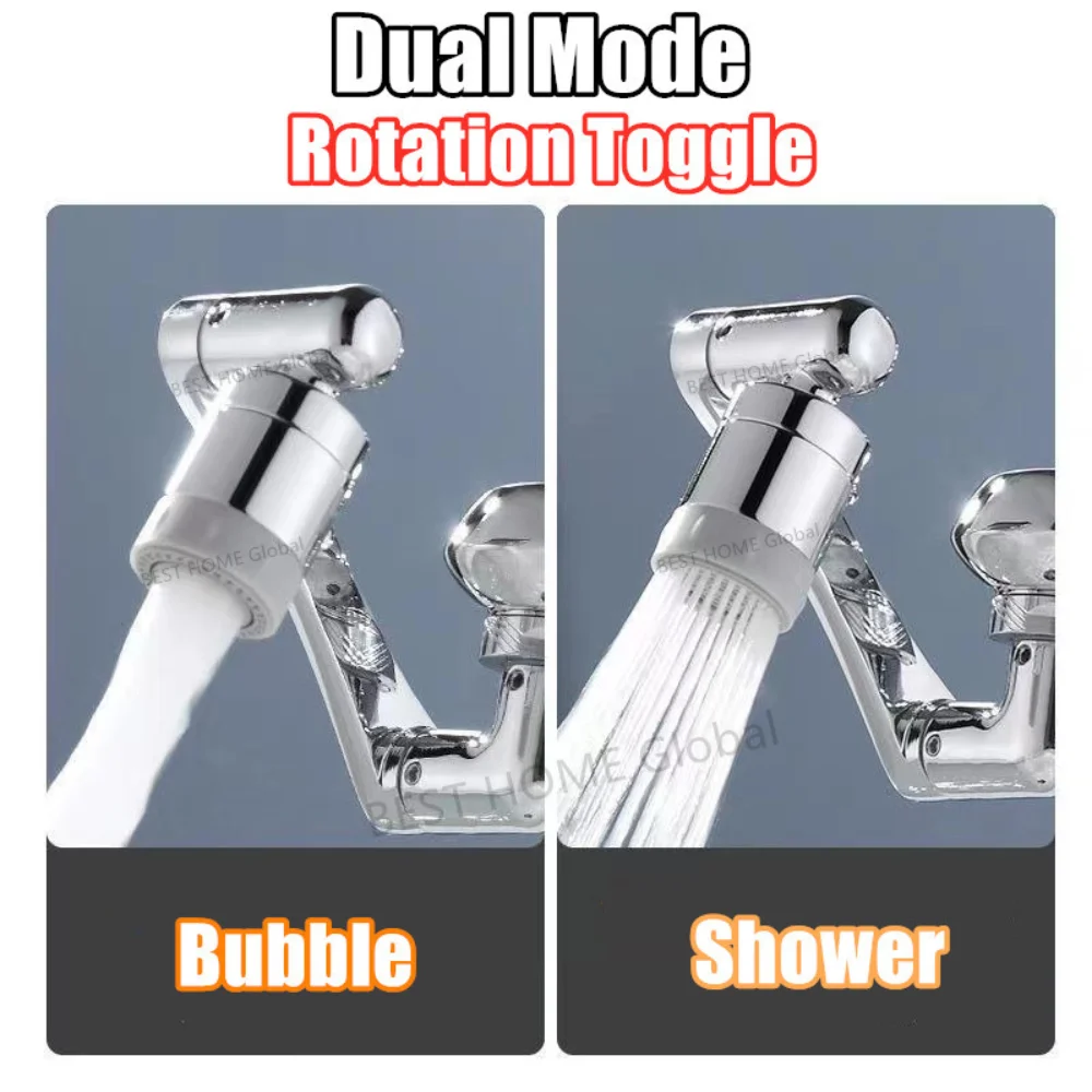 99% Universal 1080° Rotary Extender Faucet Splash Head Aerator Plastic for Kitchen Washbasin Tap Bubbler Nozzle Robotic Arm
