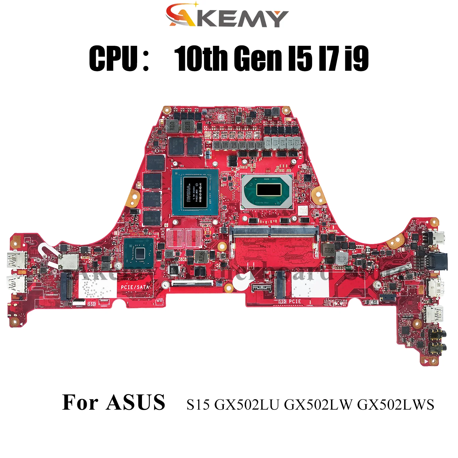 GX502LXS Laptop Motherboard For ASUS ROG Zephyrus GX502L GX502LXS S15 GX502LW GX502LV GX502LU GX502LWS Mainboard W/ I5 I7 I9 CPU