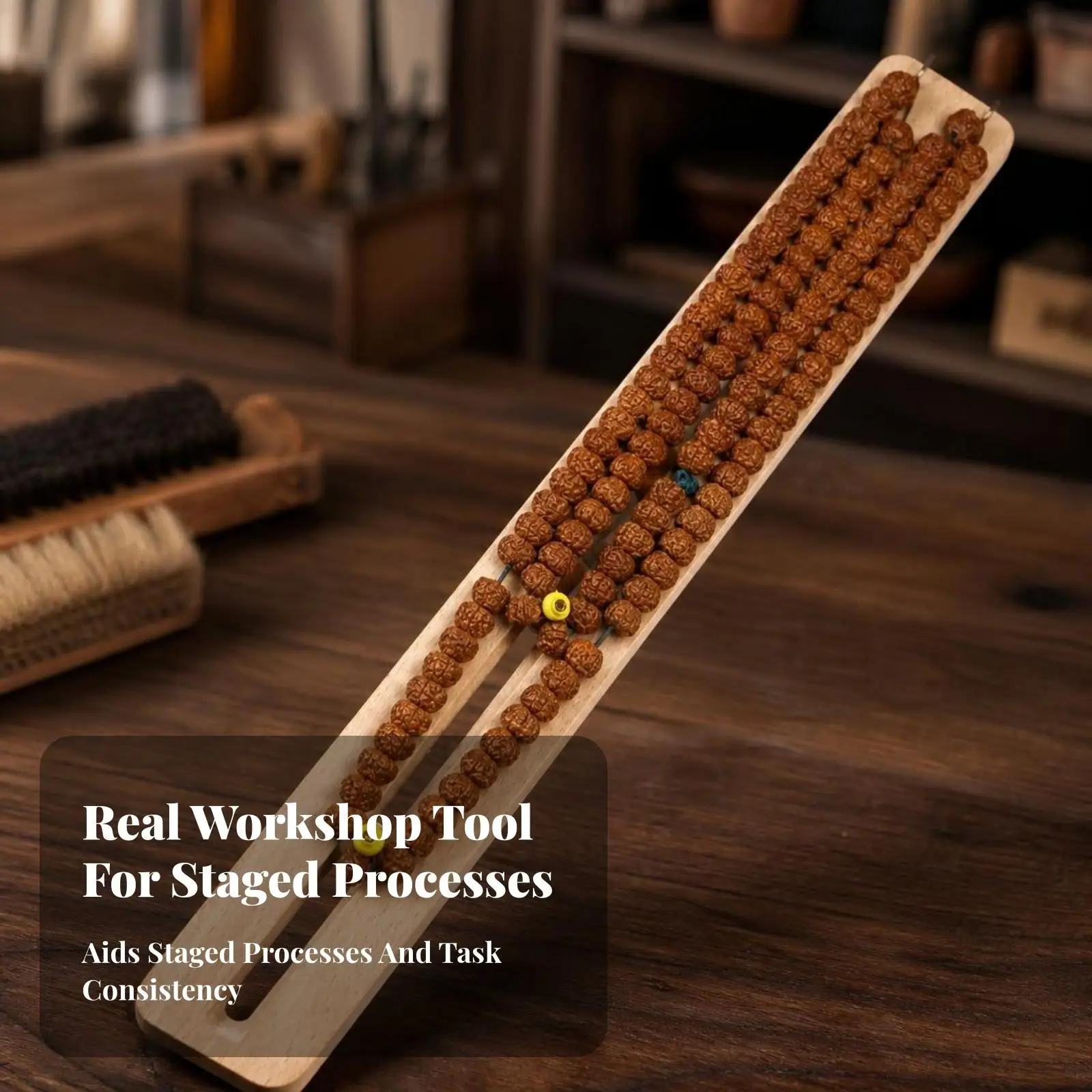 Extended Side Fixing Board for Paintbrush Storage Craft Workspace Wood Mount