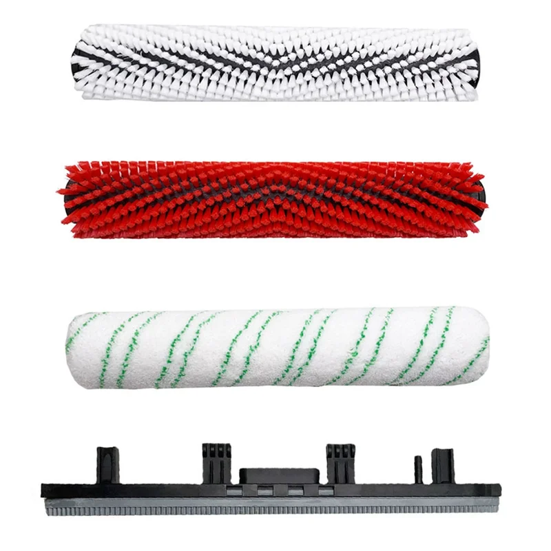 

INLIG-Home Appliance Accessories Cleaner Roller Brush Main Brush Scraper Strip 4 Pack For Karcher BR30/4C Vacuum Cleaner