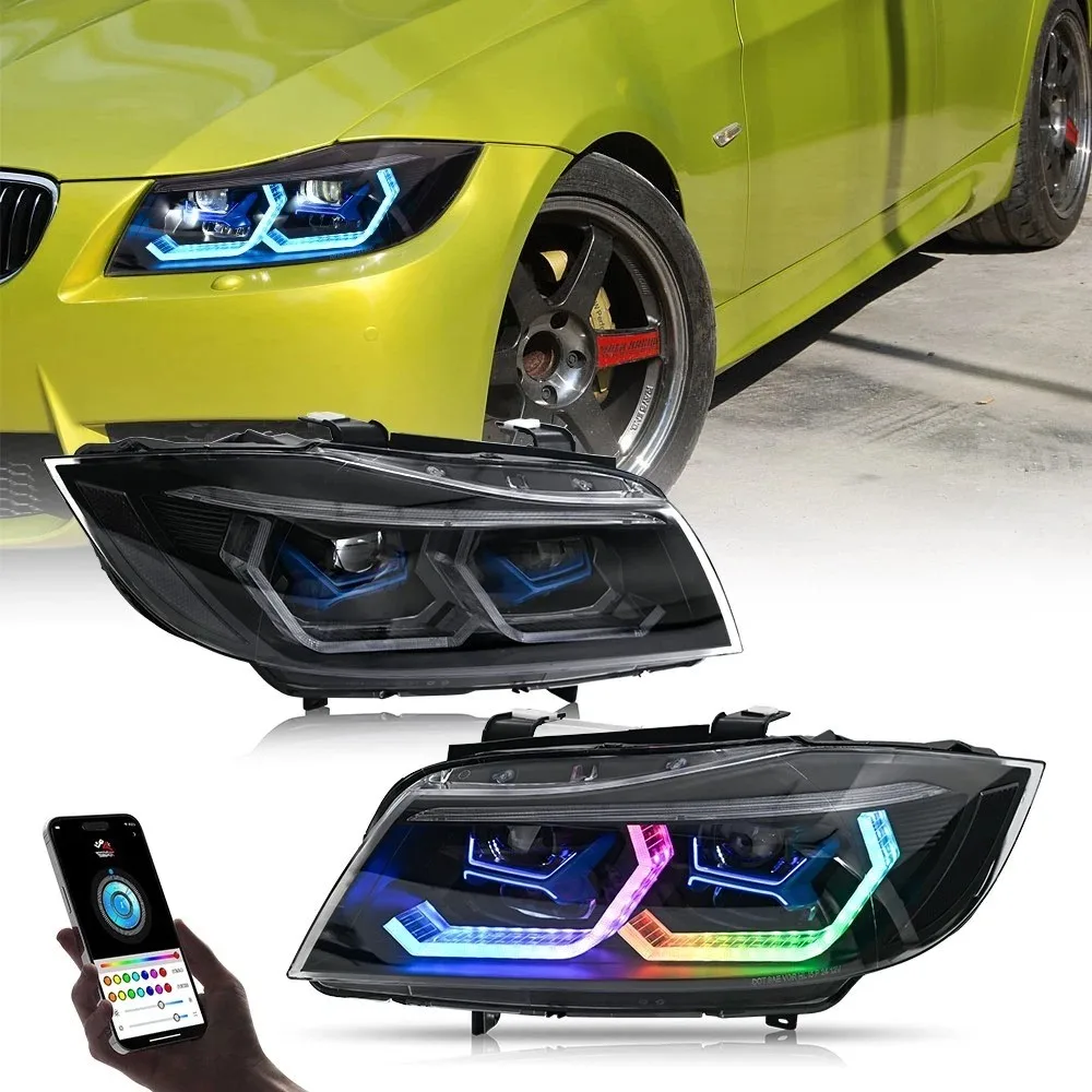 

Фры RGB для BMW 3 серии E90 E91 328i 335i Sedan 2009-2012 с последовательным указателем поворота и сигнальными огнями, разноцветный Halo