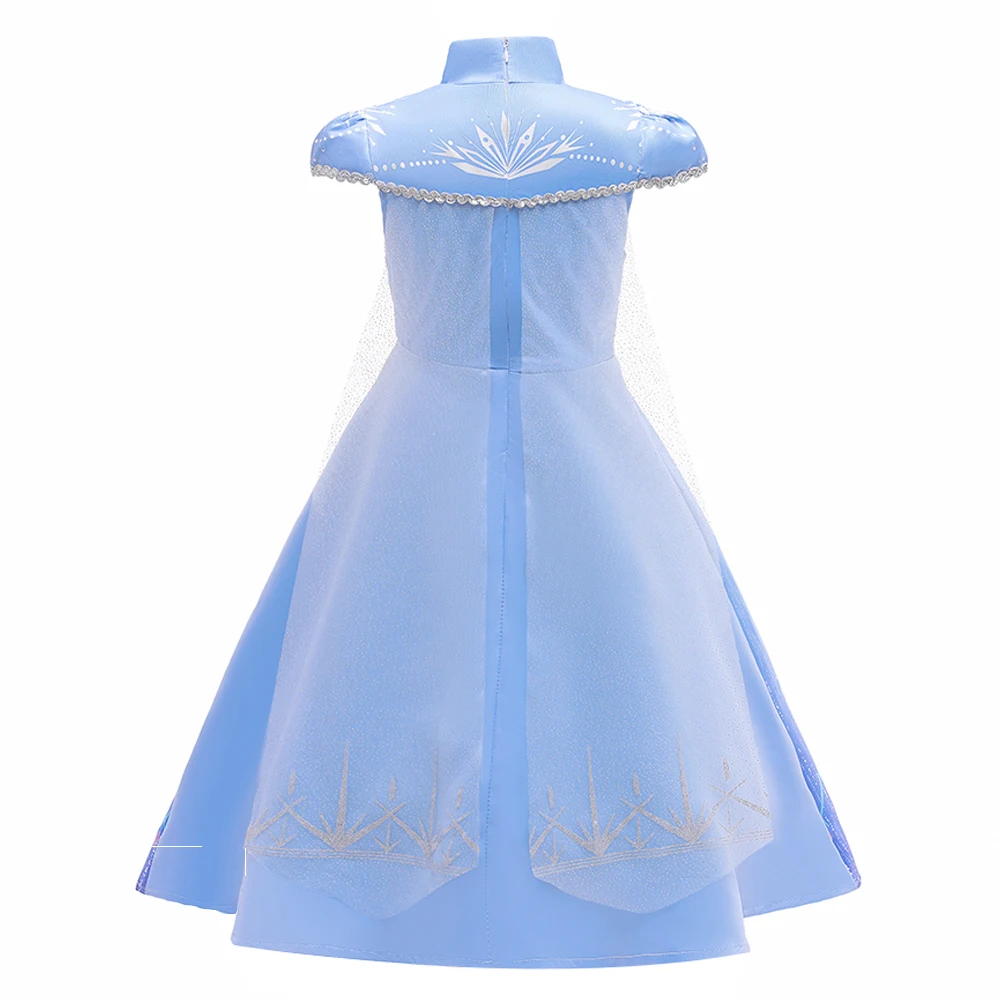 Snow Queen Girls Dress Princess Else Children Carnival Cosplay Costume Birthday Party Dress Anna Wedding Halloween Kids Clothing