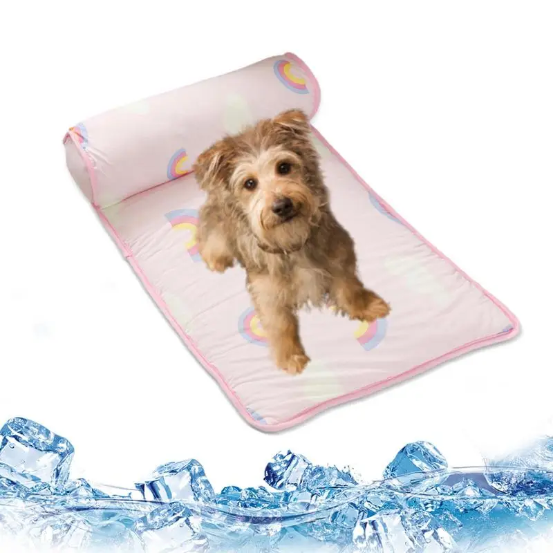 Dog Cooling Mat Puppy Ice Bed Waterproof Summer Sleeping Cushion Breathable Kitten Pad Washable Cat Pad Small Large Pet Supplies