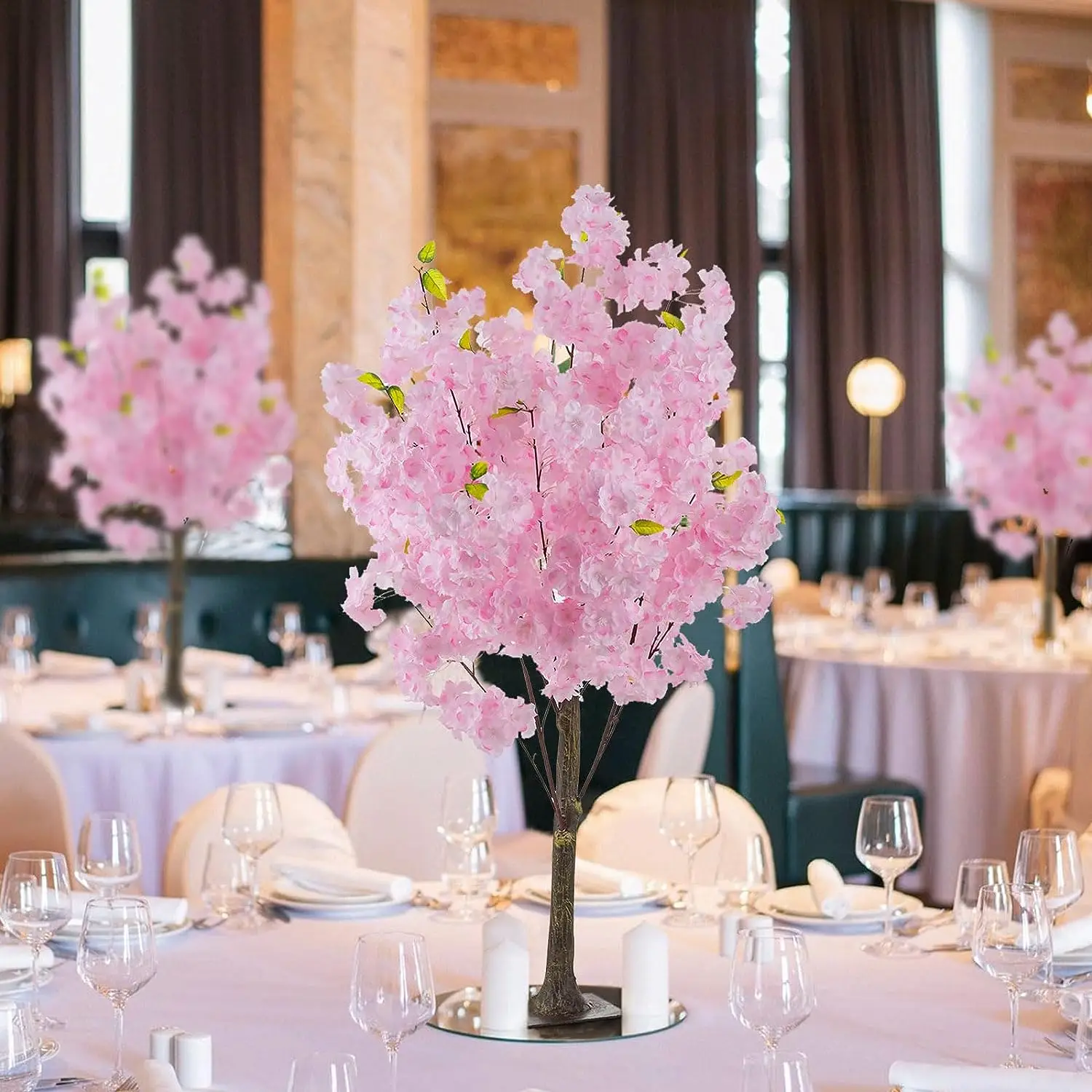 

Artificial Cherry Blossom Tree 39.3 Inch Tall Japanese Cherry Blossom Branches Trees Centerpiece Wedding Table Fake Tree Plant
