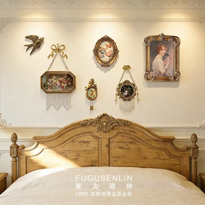 Vintage forest handmade European angel relief photo frame picture frame combination home soft decoration wall hanging art photo