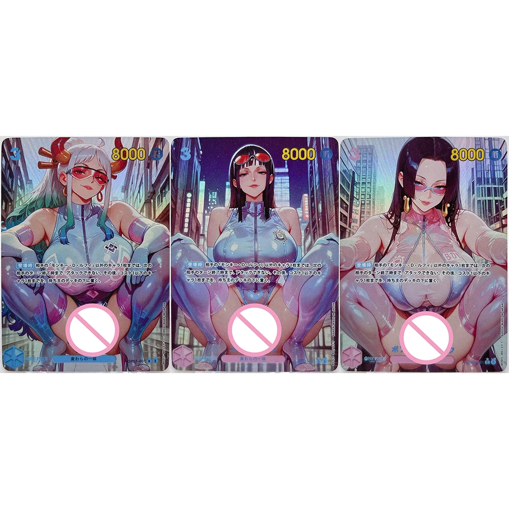 Anime One Piece DIY ACG Perona Yamato Nico Robin Nami Uta Advanced Glitter Collectible Card Christmas Birthday Gift