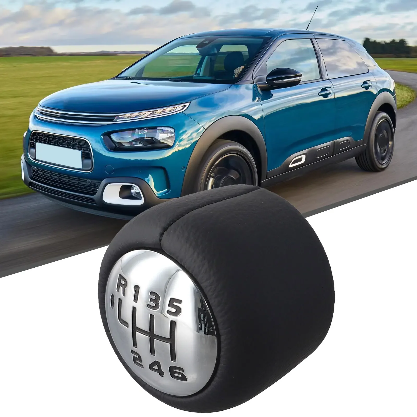 2403GY Manual Shift Knob For For 508 Years 2010 Through 2018 And For C4 With 6-Speed Transmission Compatibility