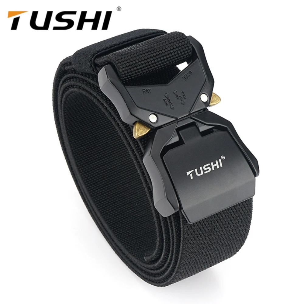 

TUSHI Brand 3.8cm Wide New Double Quick Release Aluminum Alloy Buckle Nylon Belt Men's Cobra Sports Tactical Belt