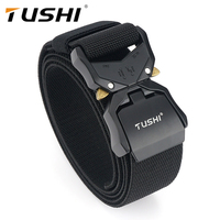 TUSHI Brand 3.8cm Wide New Double Quick Release Aluminum Alloy Buckle Nylon Belt Men's Cobra Sports Tactical Belt