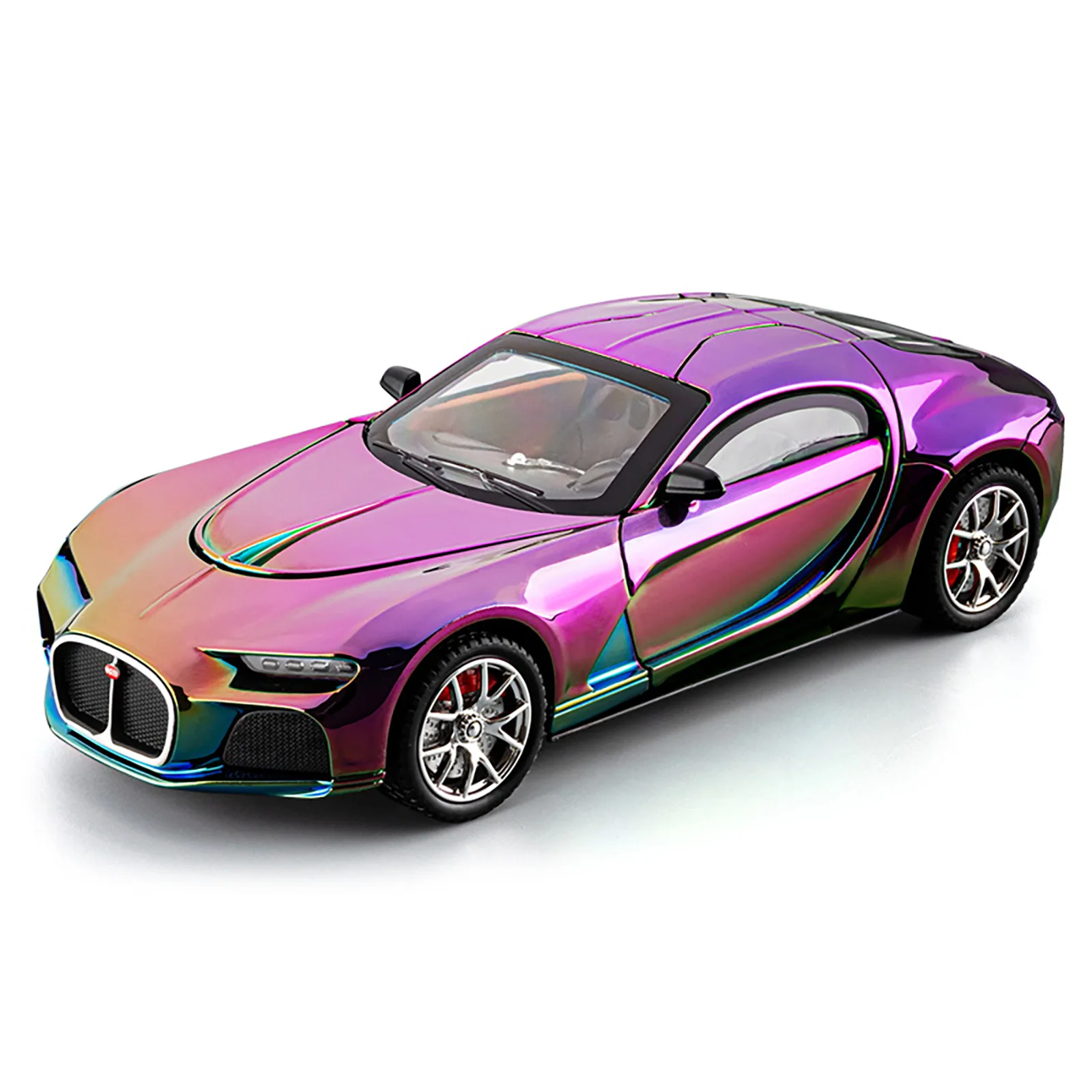 1:24 Atlantic Model Toy Sports Cars Alloy Diecast Miniature Supercars Sound Light Doors Opened Pull Back for Boys Gifts
