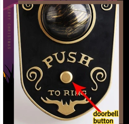 Halloween One Eyed Doorbell Decoration Products Electric Sounding and Luminous Doorbell Prank Props