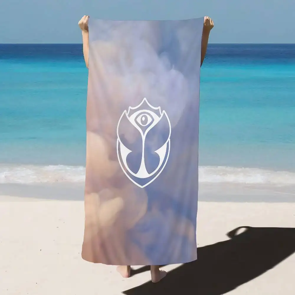 T-Tomorrowlands Music Logo Microfiber Printed Beach Towel Mountain Climbing Yoga Beach Swimming Running Absorbent Soft Towel