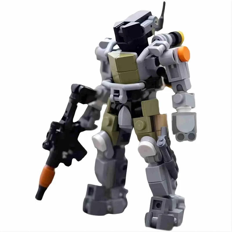 MOC Exoskeleton Mecha Building Blocks Miniature Shape-Shifting Robot Small Particle Assembly Model Boys and Girls Gift Kids toy