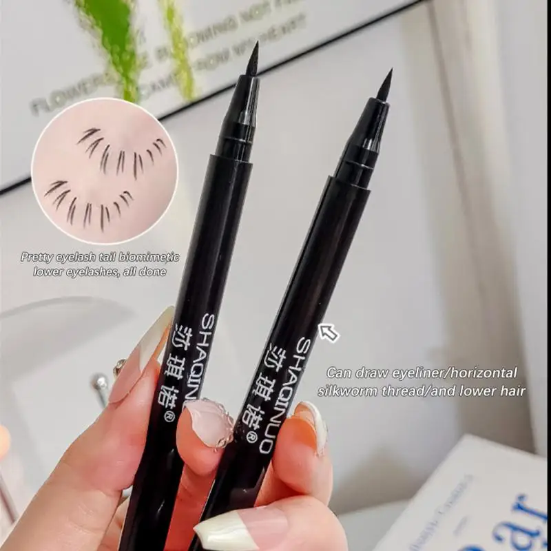 Matte Eyeliner Pen Makeup Waterproof Long Lasting Quickly Drying Smooth Ultra-thin Black Liquid Eyeliner Pencil Women Cosmetics