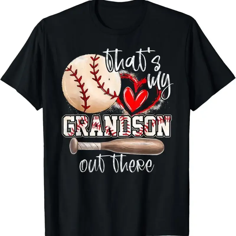 That'S My Grandson Out There Baseball Grandma Mothers Day T Shirt