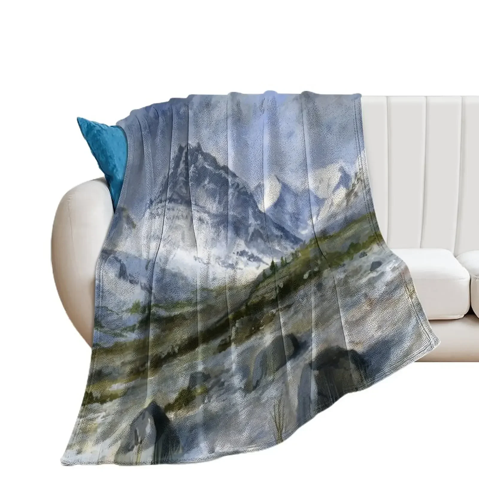 

Winter In Ogwen Throw Blanket sofa bed Warm Decorative Sofas Blankets