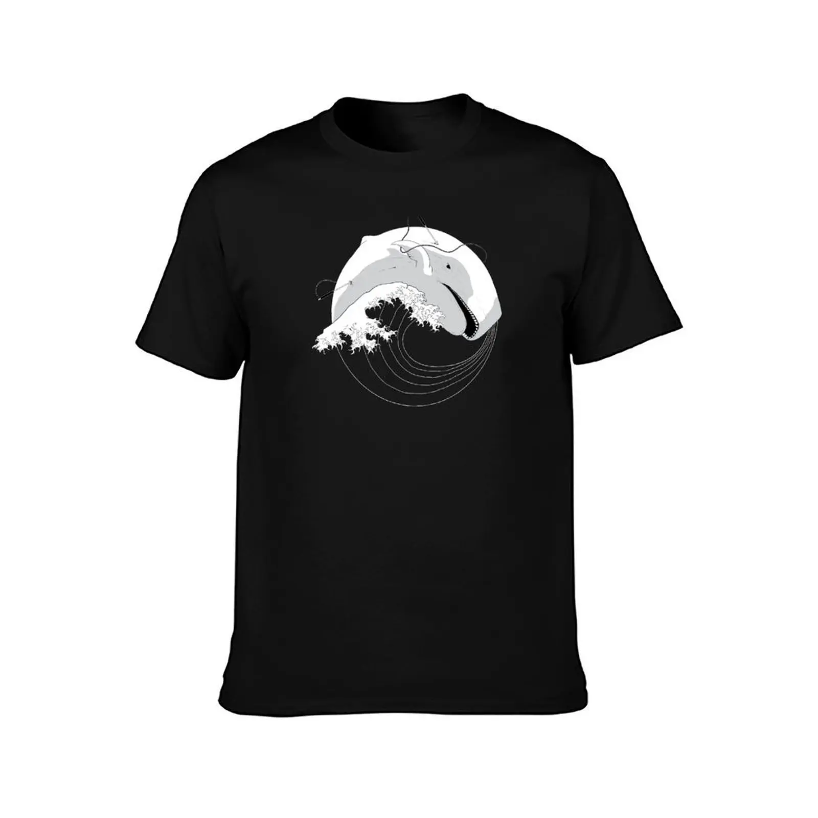 Moby Dick T-Shirt, Summer Casual Cotton Tee, Oversized Streetwear Tops, Vintage Graphic Print, Loose Fit Short Sleeve