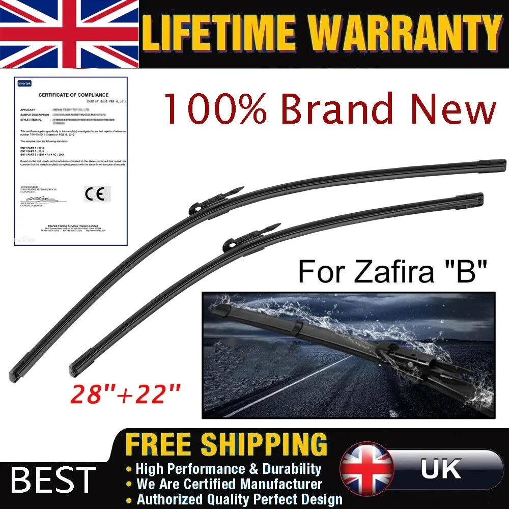 Front Windscreen Wiper Blades Set Fit For Vauxhall Zafira MK II 2005 - 2014 UK