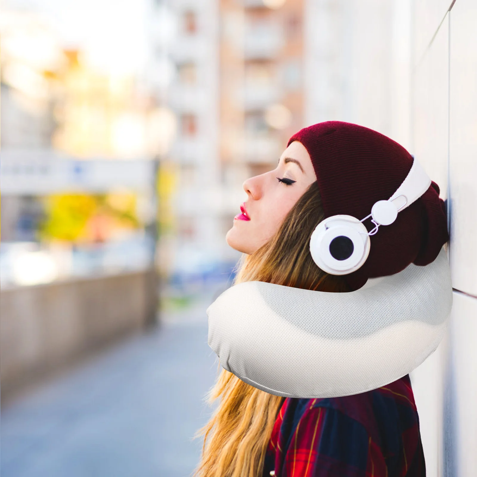 

Shape Sleep Pillows Sleeping Shape Neck Spa U Pillow Car Office Adults White Adults Neck Pillow Summer