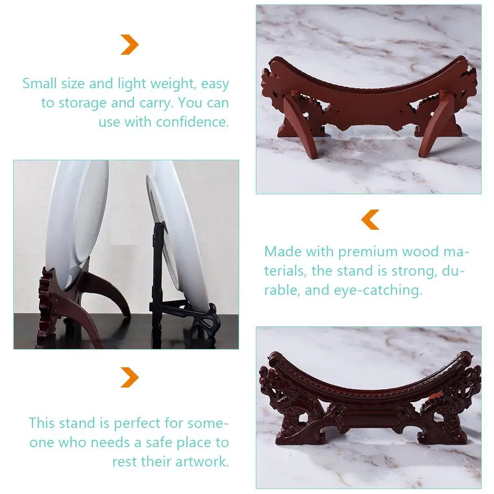 

Wooden Display St for Plates Books Frames Artworks Wood Material Home Office Decorative Easels Storage Suitable Home