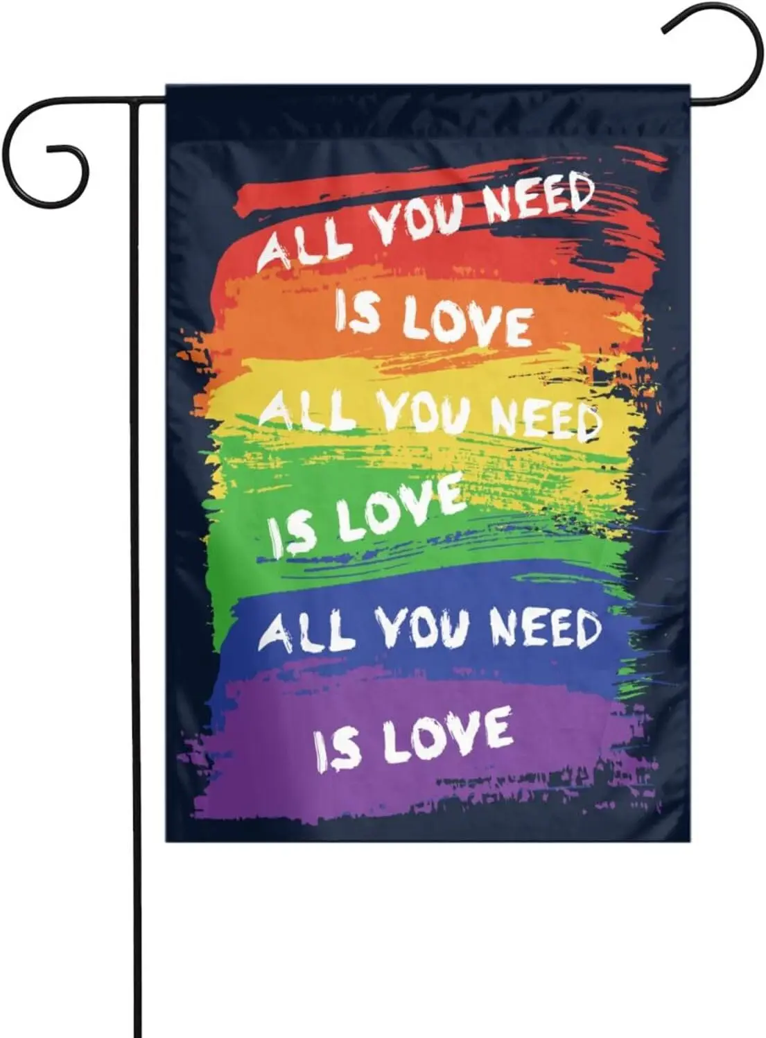 Gay Pride Garden Flag 12x18 Inch Double Sided Outside Rainbow Garden Flag for LGBTQ Gay Month Party Decoration Outdoor Ce