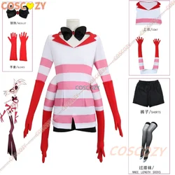 2024 New Anime Angel Dust Cosplay Costume Socks Suit Four Arms Demon Uniform Halloween Party Con Outfit