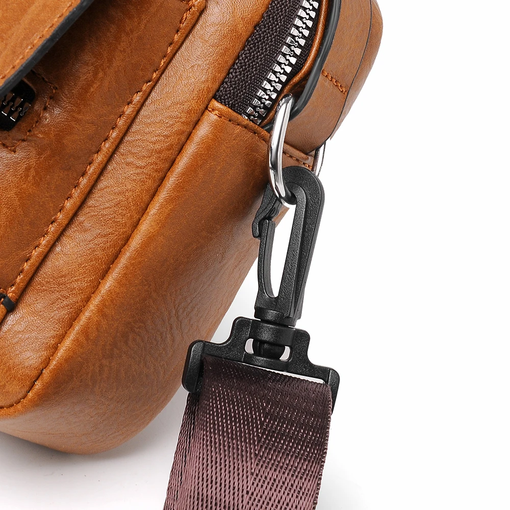 New men's fashionable large capacity horizontal men's backpack shoulder bag, high-end designer men's crossbody bag