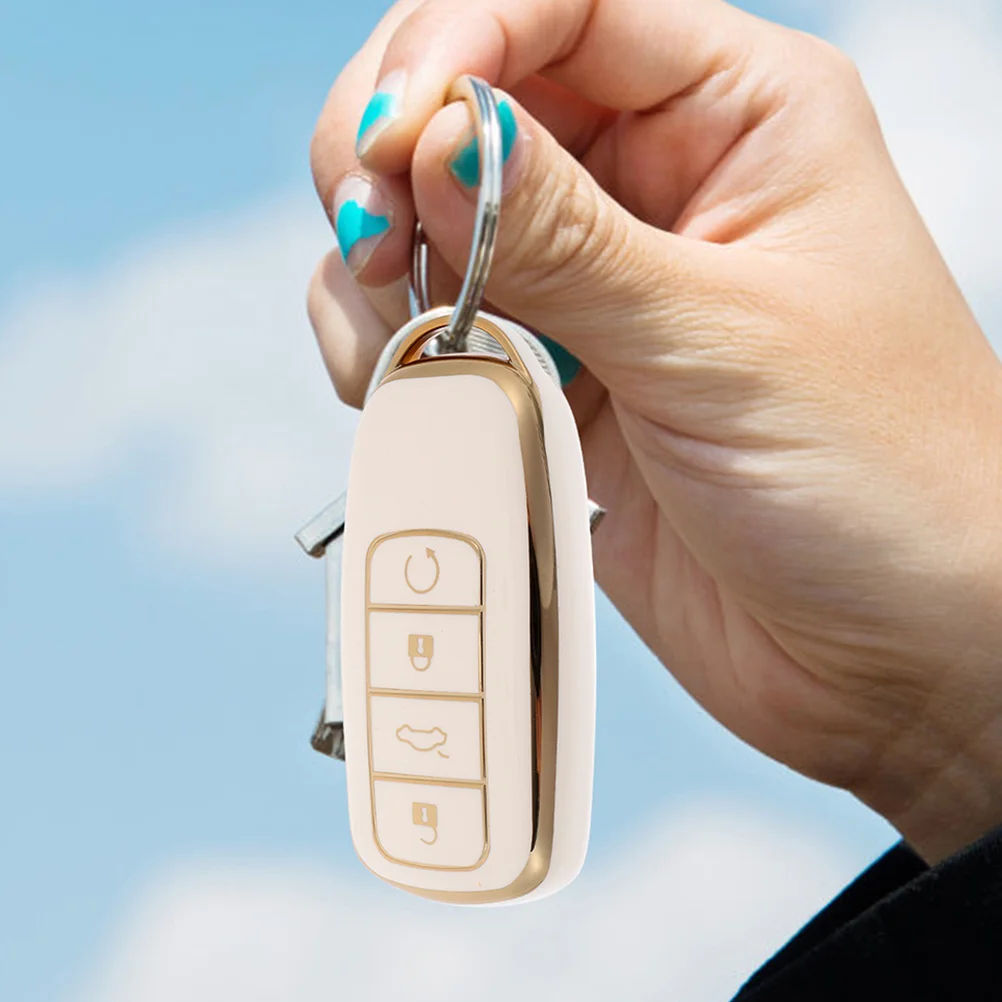 

2Pcs Car Key Fob Case Soft Durable Protector Cover Compatible for Chery Little Ant Scratch Drop Protection Car Key Case