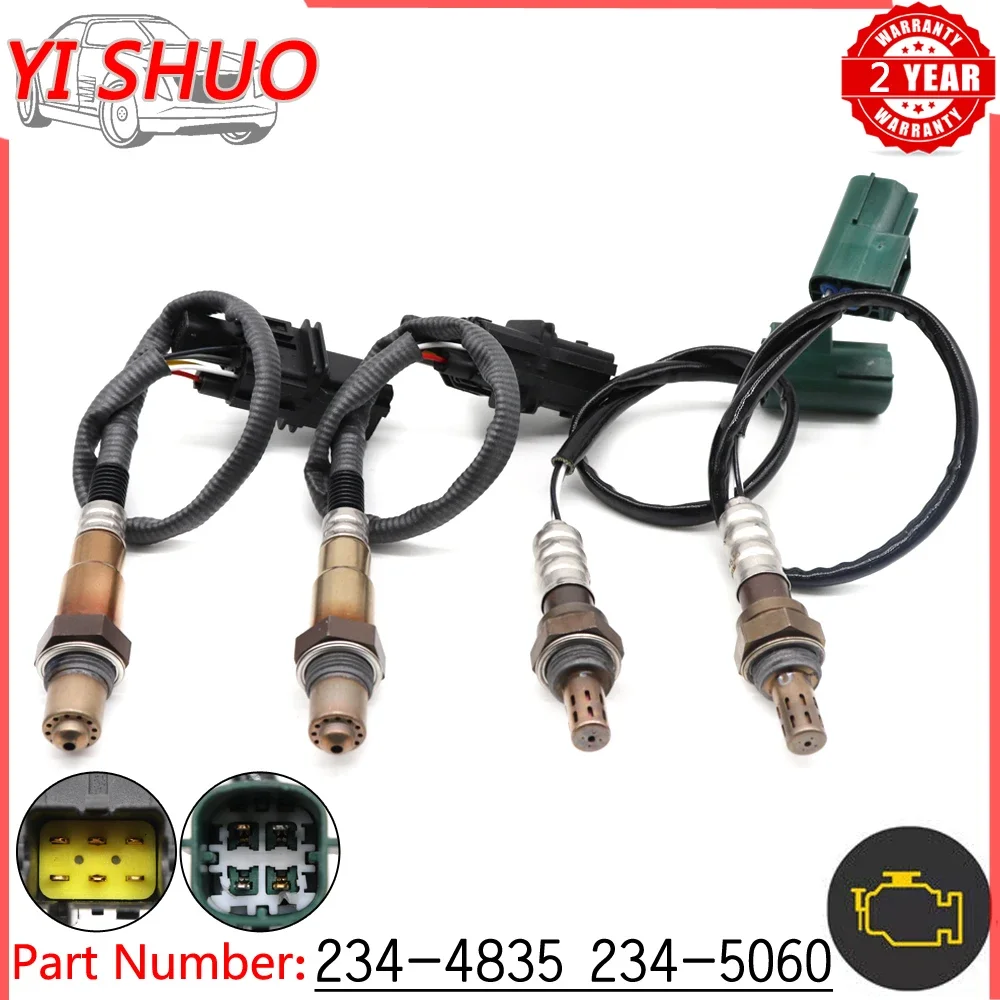 

4pcs Car Air Fuel Ratio Lambda O2 Oxygen Sensor 234-5060 234-4835 for Infiniti QX56 for Nissan Titan Armada Pathfinder 5.6L