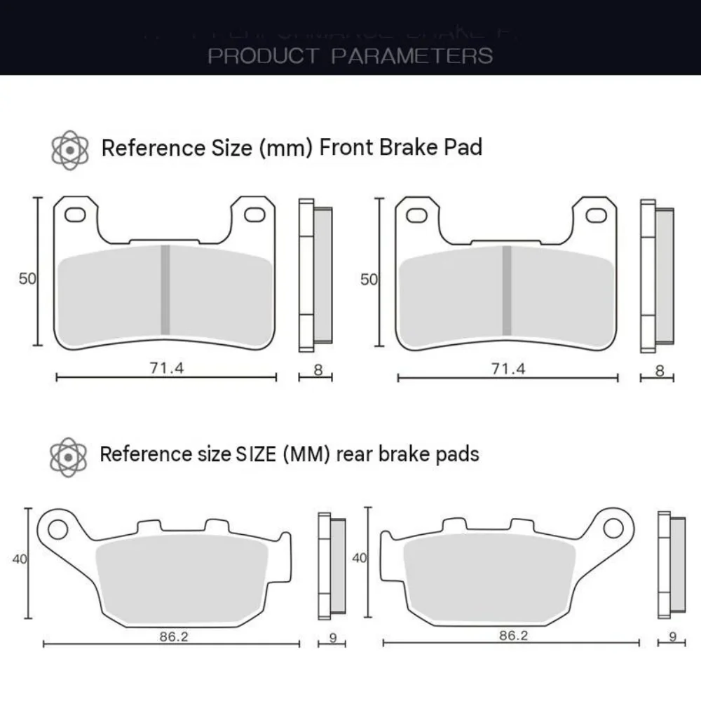 For Z900RS Carbon Copper Based Brake Pads Eco Asbestos-free Material Gentle Protection To Brake Disc Motorcycle Brake Kit