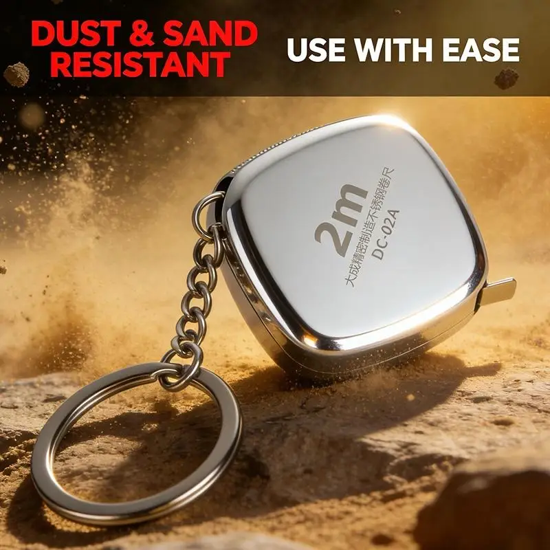 Mini Tape Measure With 2M Measuring Range And Stainless Steel Casing For Daily