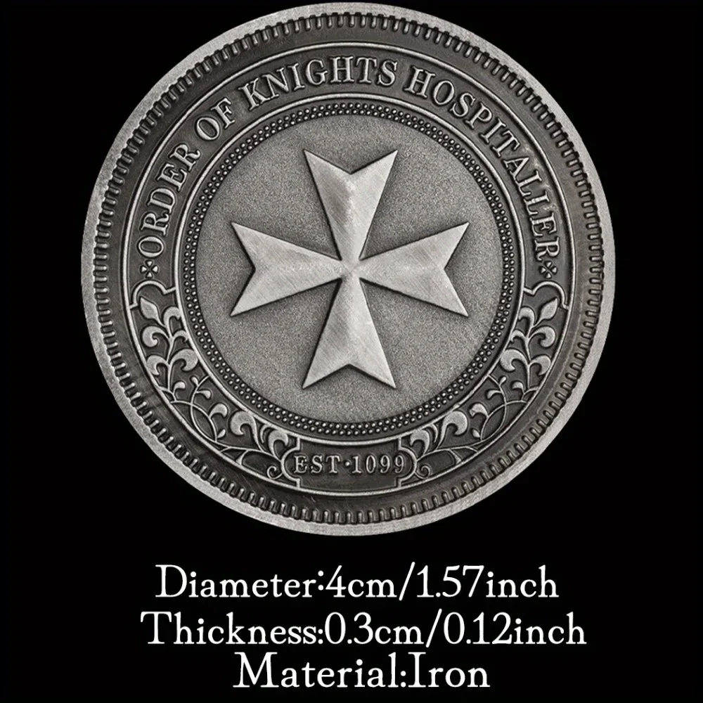 عملة تذكارية مجانية ماسون ، طلب الفرسان ، مطلي بالبرونز في المستشفى ، هدية قابلة للتحصيل ، عملة التحدي ، قطعة واحدة