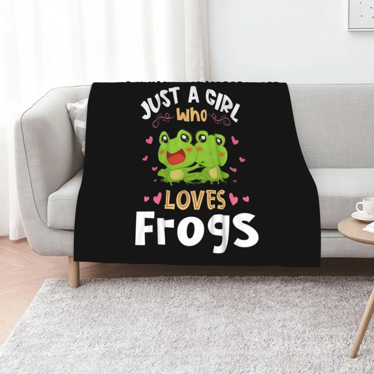 Just a Girl who Loves Frogs Gift Throw Blanket Picnic valentine gift ideas Luxury Thicken Decorative Beds manga Blankets