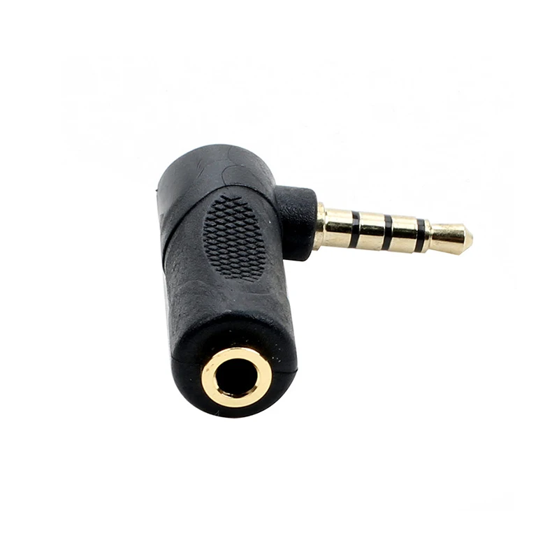 3.5mm Audio Stereo Adapter 90 Degree 3 Pole Right Angle Female To Male 4 Pole Plug L Shape AUX Headphone Jack Converter