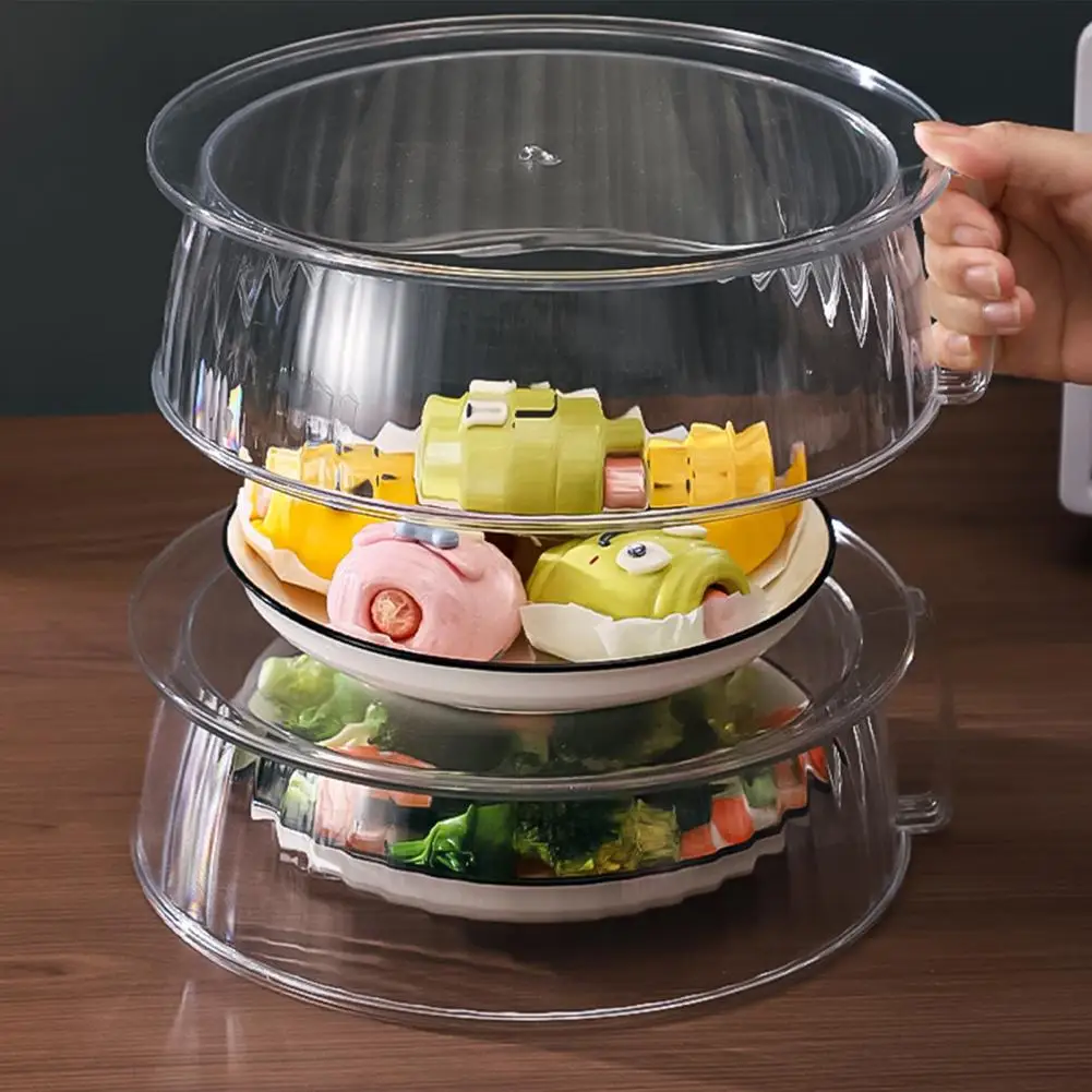 

Food Splatter Guard Microwave Splatter Cover with Easy Grip Handle Bpa Free Anti-splatter Lid for Food 9.4 Inch for Platters