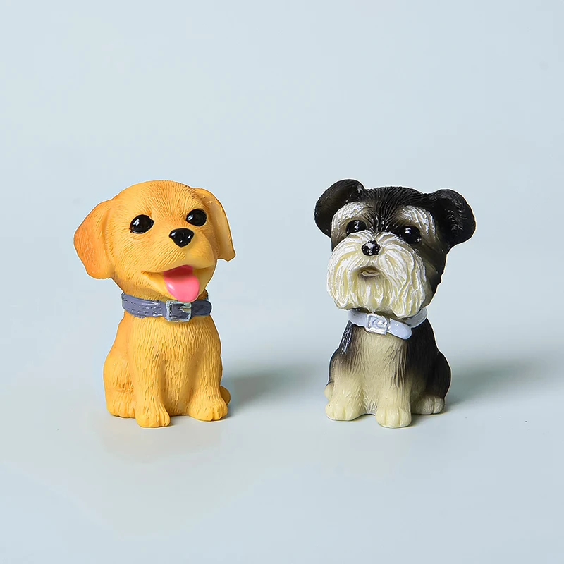 Car Ornament Cute Cartoon Dogs Action Figure For Girls Gifts Auto Dashboard Dog Doll Car Decoration