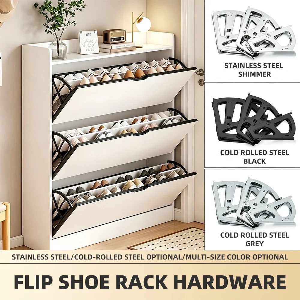 Furniture Shoe Rack 1/2/3 Layer Flip Shoe Rack Accessories Furniture Shoe Rack Hardware Accessories