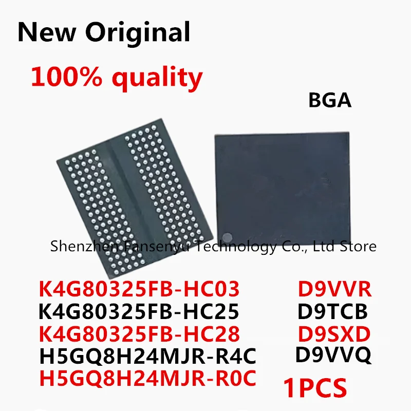 

(1piece)100% NEW test DDR5 8G K4G80325FB-HC03 K4G80325FB-HC25 K4G80325FB-HC28 H5GQ8H24MJR-R0C H5GQ8H24MJR-R4C BGA Chipset.